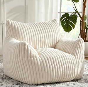 Sillón Individual en Oferta, Sofá Suave de Corduroy, Puff Gigante, Sillas Relajantes, Muebles Contemporáneos para Sala de Estar - Product Image 3
