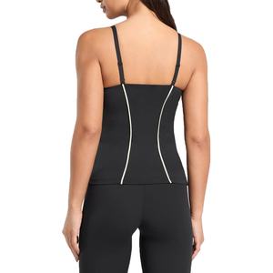 Ensemble de yoga pour femmes de haute qualité, taille élastique, logo personnalisé, vente en gros, leggings unis pour la salle de sport, taille plus pour femmes, ensembles de yoga - Product Image 5