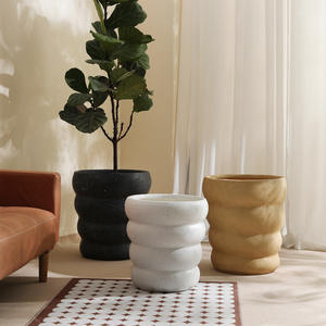<span class=keywords><strong>Pot</strong></span> de fleur en magnésium extra large à motif spiralé moderne Jardin Extérieur Salon Balcon Tortue Bambou <span class=keywords><strong>Eucalyptus</strong></span> Jardinière - Product Image 2