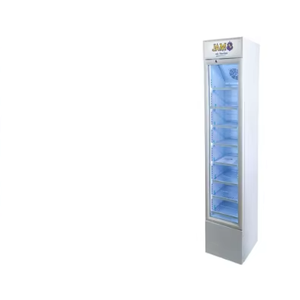 Refrigerador Mecánico de Acero Inoxidable de 150L con Puerta de Vidrio Simple, Enfriador de Bebidas Personalizable con Iluminación Superior - Product Image 1