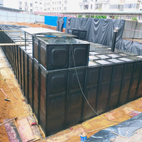 Hôtel école centre commercial appartement protection incendie réservoir d'eau souterrain 1250 gal réservoir d'eau galvanisé modulaire 5000 litres