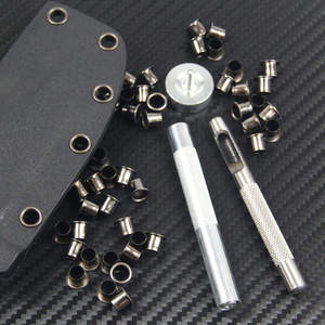 Custom Carbon Steel <b>Eyelet</b> Rivet <b>Tool</b> Kit Dark Lightweight Durable Kydex Sheath Leather DIY Punch Installation Accessories EDC - Product Image 6