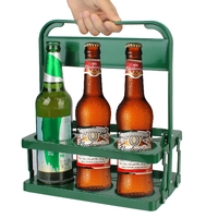 Panier de présentation pliable et réutilisable en plastique pour bouteilles de vin, refroidisseur de boissons, support de bar, chariot à boissons