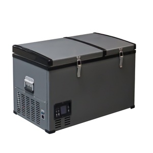 Refrigerador de 2 Puertas con Congelador Superior, Sin Escarcha, 25L Refrigerador, 20L Congelador, Diseño Portátil para Uso en Hoteles, Opciones de Alimentación Múltiple - Product Image 1