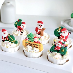ของตกแต่งเค้กคริสต์มาสรูปน้ำผึ้งและของหวาน ทำจากยางนิ่ม สำหรับตกแต่งเค้กในงานปาร์ตี้วันหยุด - Product Image 1