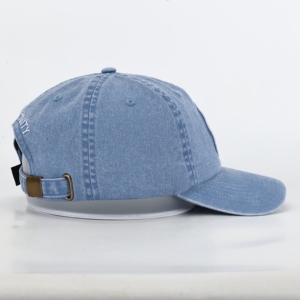 Gorra Unisex de Algodón sin Estructura de 6 Paneles, Estilo Vintage, Color Sólido, con Hebilla Metálica Ajustable - Product Image 4