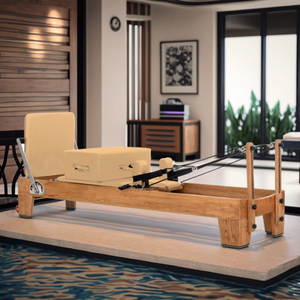 Reformer Pilates in Legno di Quercia Durevole <span class=keywords><strong>DEREN</strong></span> H88, Attrezzatura Ecologica per Palestre e Studi di YOGA e Pilates Commerciali - Product Image 5