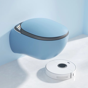 Inodoro Moderno Inteligente de Lujo para Baño, de Cerámica, Montado en la Pared, con Doble Descarga, Sin Contacto, Control Remoto, Asiento con Sifón en P, MDG06 - Product Image 1