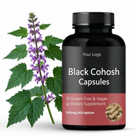 Capsules de cohosh noir, soutien à la ménopause, soulagement des bouffées de chaleur, complément alimentaire pour la santé des femmes