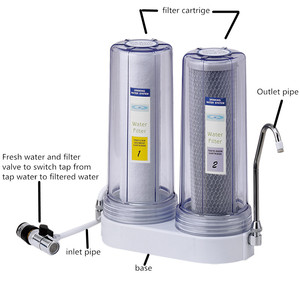 <span class=keywords><strong>Filtro</strong></span> <span class=keywords><strong>Acqua</strong></span> a Due Stadi da Banco per Uso Domestico con Connettore Metallico - Product Image 3