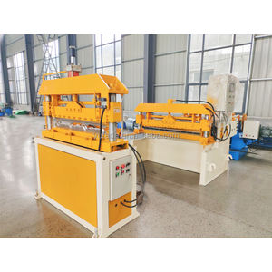 Stahl Metall Profil biegen Dachblech Platte gekräuseln Biegemaschine Ridge Kappe Zink-Dachblech Profil Rolle Formmaschine - Product Image 1