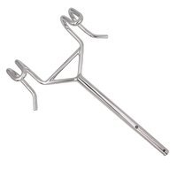 Gancho en forma de W y gancho de bucle, soporte colgante de pollo de acero inoxidable, gancho de pesaje