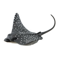 Nouveau Modèle d'Animal Marin en PVC Solide, Simulation Réaliste, Raie Manta Tachetée, Ornements Décoratifs pour Aquarium, Assemblage Maternel