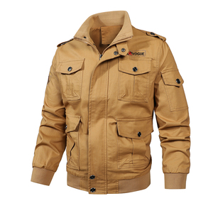 Chaqueta de trabajo informal para hombre, con logotipo personalizado, para primavera y otoño, con múltiples bolsillos, de algodón, talla grande, nueva, a la moda, popular en 2025. - Product Image 1