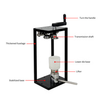 Nueva Máquina Selladora Manual de Latas de Acero Inoxidable para Papel, Madera, Té de Burbujas, Refrescos, Cerveza, Jugos, 220V, 15kg, Fácil de Operar, 1 Año de Garantía