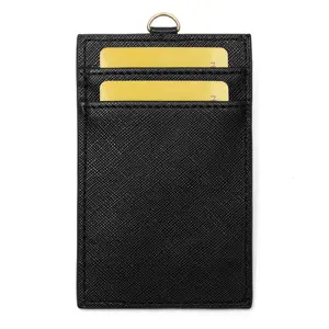 Cross-shaped certificate Leather Card Holder Hig Quality Portable Business Men's Travel Custom Silm Card Case
