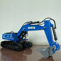 Nouveauté : Excavatrice télécommandée HUINA 1558, voiture télécommandée en plastique, 11 canaux, 1/18, chenilles, véhicule d'ingénierie, tracteur, jouets, piles