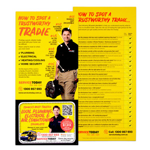 Relatiegeschenken Visitekaartje Papier Koelkast Magneet Aangepaste Loodgieter Koelkast Magneet Met Dl Laag - Product Image 4