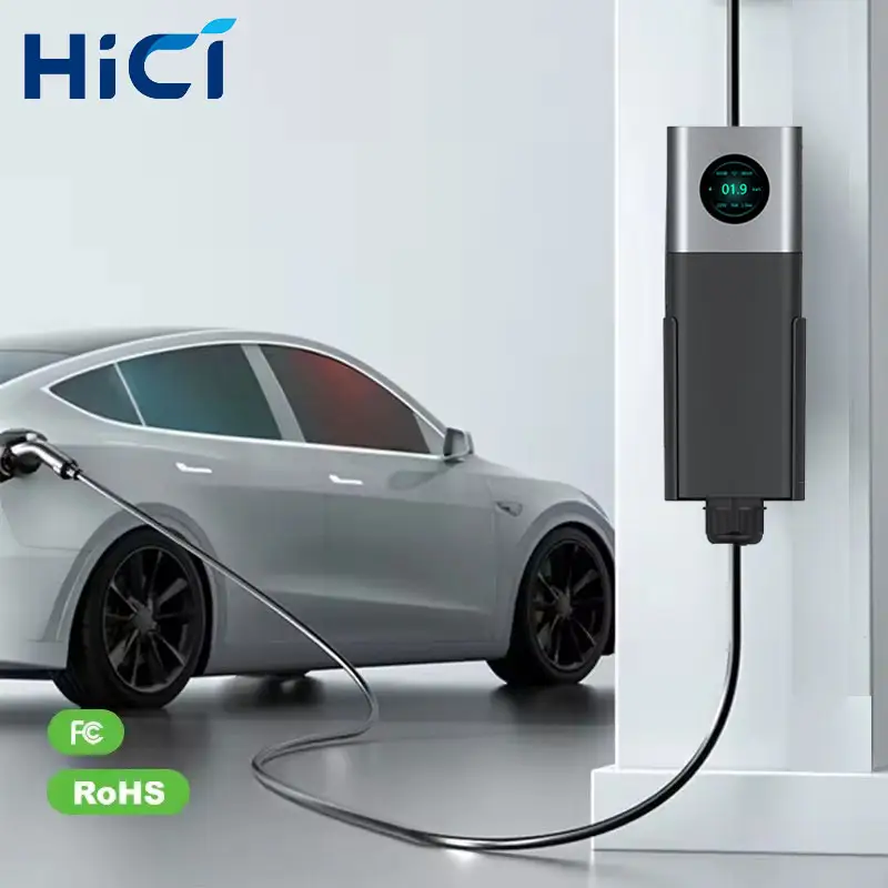 HICI-Electric Car Charger Station 3 Phase 32a Ev Charger Fast Wallbox 22kw Type2 Portable Charging Station