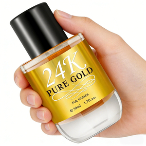 <span class=keywords><strong>Perfume</strong></span> Hanna's <span class=keywords><strong>Secret</strong></span> 24K Pure <span class=keywords><strong>Golden</strong></span> 50ML, Expositor, Aroma Cálido Oriental y Vainilla, Fórmula Hipoalergénica, <span class=keywords><strong>Perfume</strong></span> en Spray para Mujer - Product Image 4