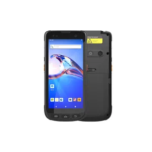 Pemindai Laser kode batang, portabel genggam Android PDA 5.5 inci IPS 1D 2D 4G WiFi NFC RFID ponsel Pdas