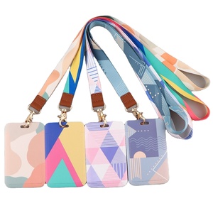 Wholesale Promotional Sublimation Printed Lanyard ID Card Neck Strap Polyester Lanyards With Logo Custom