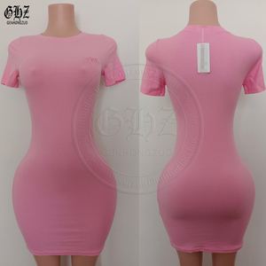 Abiti Corti Sexy da Donna Y2K con Logo Ricamato Personalizzato, Vestiti Aderenti Senza Maniche, Abiti Slip Semplici, <span class=keywords><strong>Abito</strong></span> <span class=keywords><strong>Canotta</strong></span> - Product Image 3