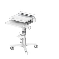 Chariot d'ordinateur médical chariot médical mobile personnalisé chariot dentaire oral de scanner chariot d'établi chariot d'établi avec le support d'ordinateur portable
