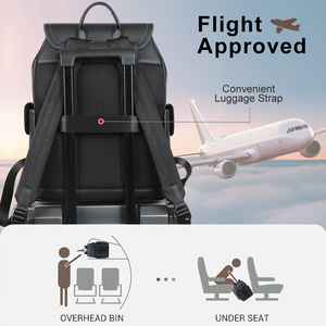 Tiding Leather Laptop <b>Backpack</b> 15.6-Inch Business Travel Large Capacity Water Resistant Breathable Men's <b>Backpack</b> - Product Image 3