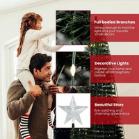 LED Vorbeleuchteter Kunststoff-Weihnachtsbaum IP44-Zertifiziert Warmweiß Dimmbar für Innen- und Außendekoration sowie Gartendekoration Auf Lager