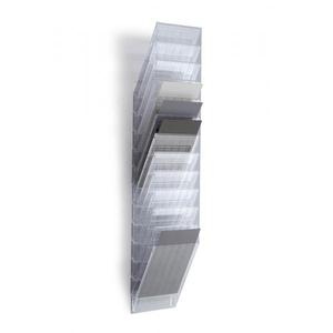 DURABLE-Expositor de pared 1709763400 Flexiboxx 12 A4, tamaño A4, 12 compartimentos, 240x1115x135mm - Product Image 3