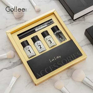 Kit Gollee <span class=keywords><strong>para</strong></span> <span class=keywords><strong>Lifting</strong></span> <span class=keywords><strong>de</strong></span> <span class=keywords><strong>Pestañas</strong></span> y Cejas con Loción, Gel, Bálsamo y Crema, Tinte Personalizado Semipermanente, DIY en Casa, Negro - Product Image 1