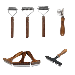 Spazzola per pettinatura di cani in legno resistente Set di spazzole per pettinatura di cani e gatti in legno di lusso - Product Image 2