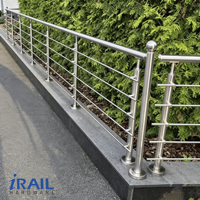 Rampe d'escalier horizontale en acier inoxydable 304/316, moderne, pour intérieur et extérieur, balustrade durable résistante à la corrosion