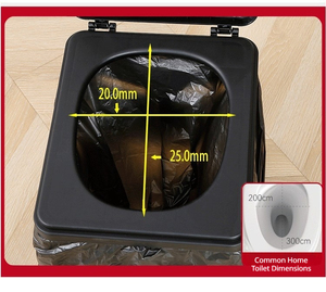 Toilette de <span class=keywords><strong>camping</strong></span> pliable, toilette de voyage portable avec couvercle, hauteur 30,5 cm, pour adultes et enfants, utilisation en extérieur et à domicile - Product Image 5