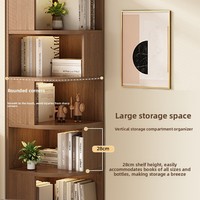 Meuble d'angle sur pied, étagère triangulaire rétractable en pierre, design minimaliste moderne, pour salon et chambre