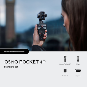 กล้องแอคชั่น Stock Osmo Pocket 4P Standard Combo ความละเอียด 4K/240fps เซ็นเซอร์ CMOS กันน้ำได้ลึก 30 เมตร มุมกว้าง 154 องศา พร้อมระบบติดตามอัจฉริยะ Active Track - Product Image 3
