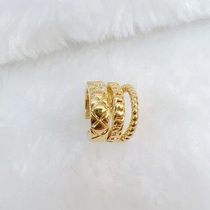 Xinfly 18K Gold Minimalist Three Layers Semi <b>Hoop</b> Stud Earrings Unique Daily Wear for Women Classic Gift Party - Product Image 3