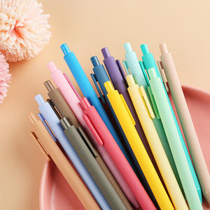 Stylos à bille bon marché en plastique pour l'école, multicolores, à pression rétractable, 1,0 mm, certifiés CE, logo personnalisé imprimé pour les cadeaux - Product Image 6