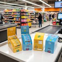 Présentoir de Comptoir Personnalisé pour Point de Vente (PDV) – Vitrine de Confiserie Prête à l'Emploi – MOQ 500 pièces
