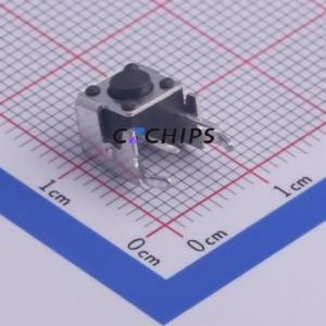 TS-1002N-04526 Tactile Switch Through hole,6x7.5mm Switch Single Pole Single Throw Round Button Right Angle Insert 7.5mm - Product Image 1