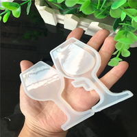 Verre à vin en forme de coeur carré, bouteille de parfum, bécher en verre, DIY UV résine moules Kawaii résine Shaker moule