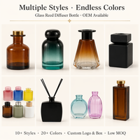 Vente en gros de flacons vides pour parfum de voiture de 50 ml, flacon diffuseur en verre givré de luxe pour la maison, 100 ml