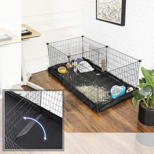 Guinea Pigs <strong>Hamsters</strong> Luxury Foldable Pet <strong>Cage</strong> for Small Animals Indoor Outdoor Use with Canvas Bottomed Box - Product Image 3