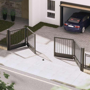 Portails à double battant sur mesure pour allée, en aluminium, métal, portails automatiques à double battant - Product Image 2