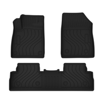 Tapis de sol de voiture personnalisé imperméable et durable en TPE Tapis de voiture à double couche en fil de coude pour GAC Trumpchi GS3 Emzoom 2023-2024 Tapis de sol