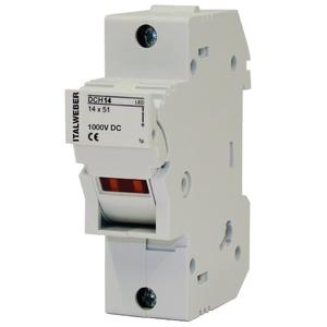 14x51 2P Enlace de fusible de cobre cerámico 1000Vdc Alta capacidad de ruptura 32A Corriente nominal 500V Voltaje nominal - Product Image 1