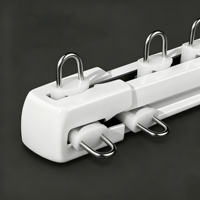 Rail de rideau réglable en alliage d'aluminium, rail télescopique rétractable, quincaillerie de fenêtre de style moderne et simple, longueur personnalisable