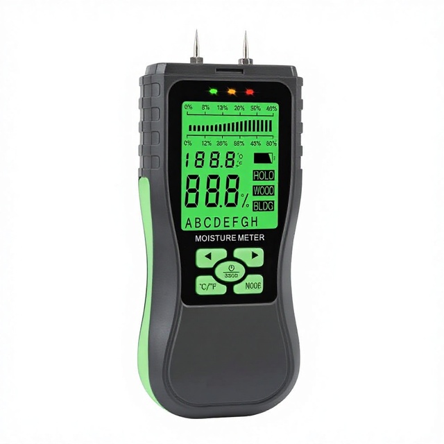 Moisture Meter LCD Pin Building Materials Moisture Meter Humidity Tester for Cement Red Brick Concrete Timber