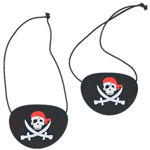 Maschera Nera in Feltro Morbido e Resistente per <span class=keywords><strong>Capitano</strong></span> con Un Occhio, per Feste a Tema Natale e Halloween, Benda per Occhio da Pirata - Product Image 1